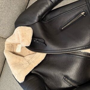 Faux shearling jacket. ZARA. Medium. Oversized fit. Hardly worn!